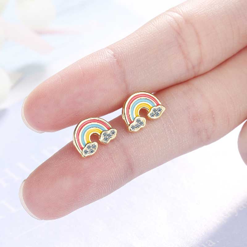 Rainbow woven ball hoop earrings | Jewellery | Tate Shop | Tate